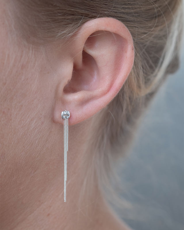 Cascade Silver Earring