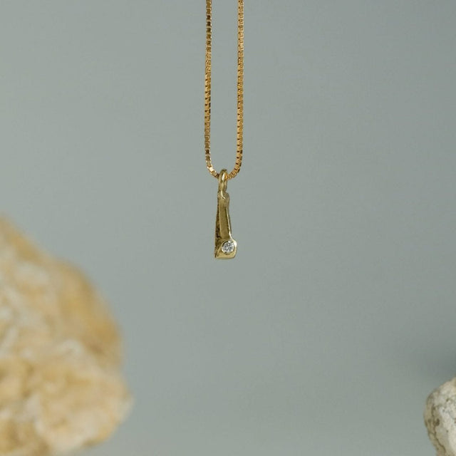 14K Gold Sulphur Necklace 
