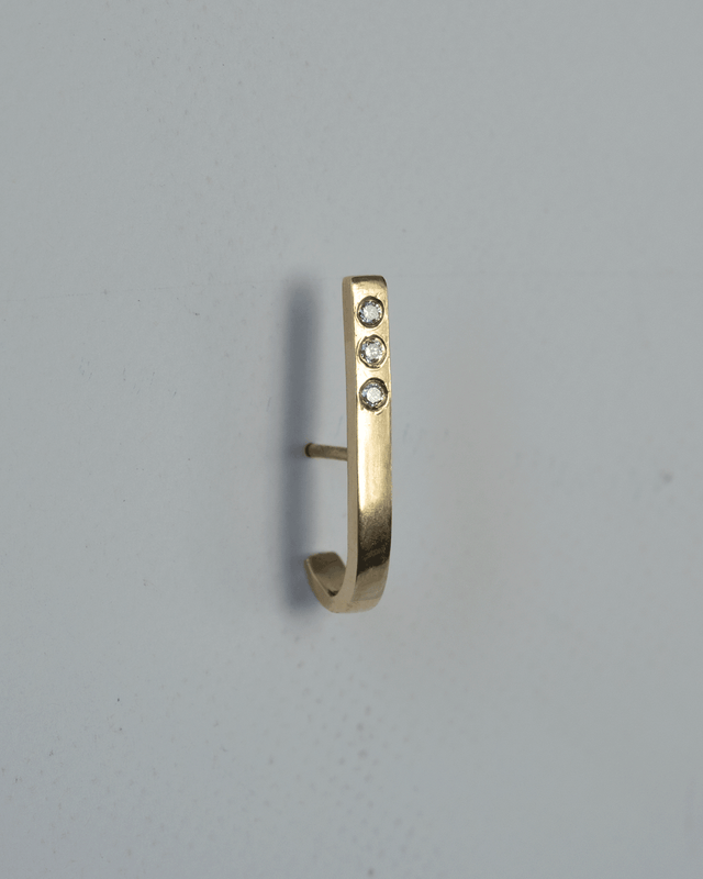 Replica 14K Gold Diamond Earring