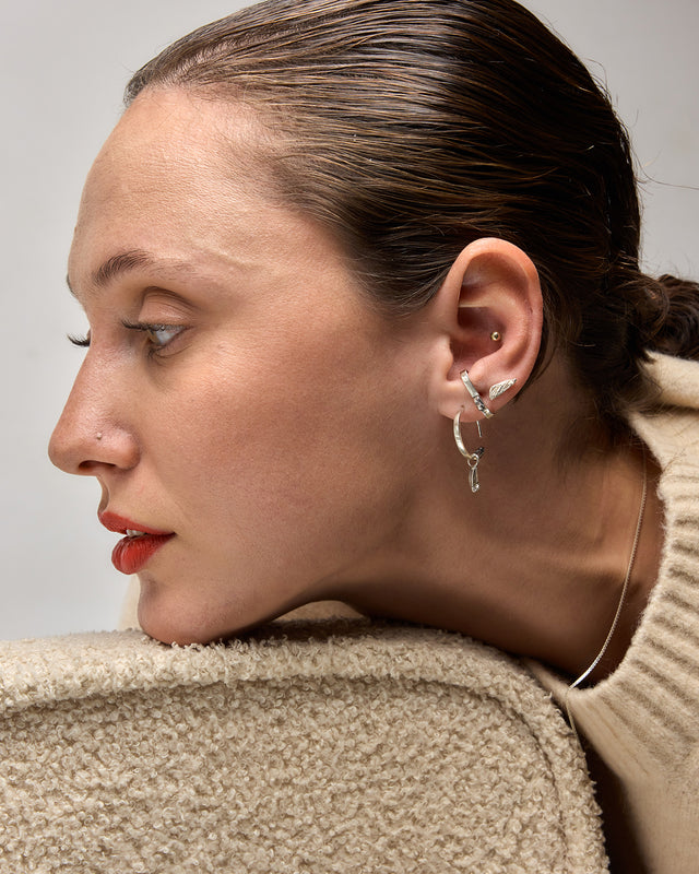 Mini Gypsy Argon Silver Earring