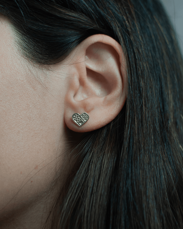 Band-Aid Heart 14K Gold Earring