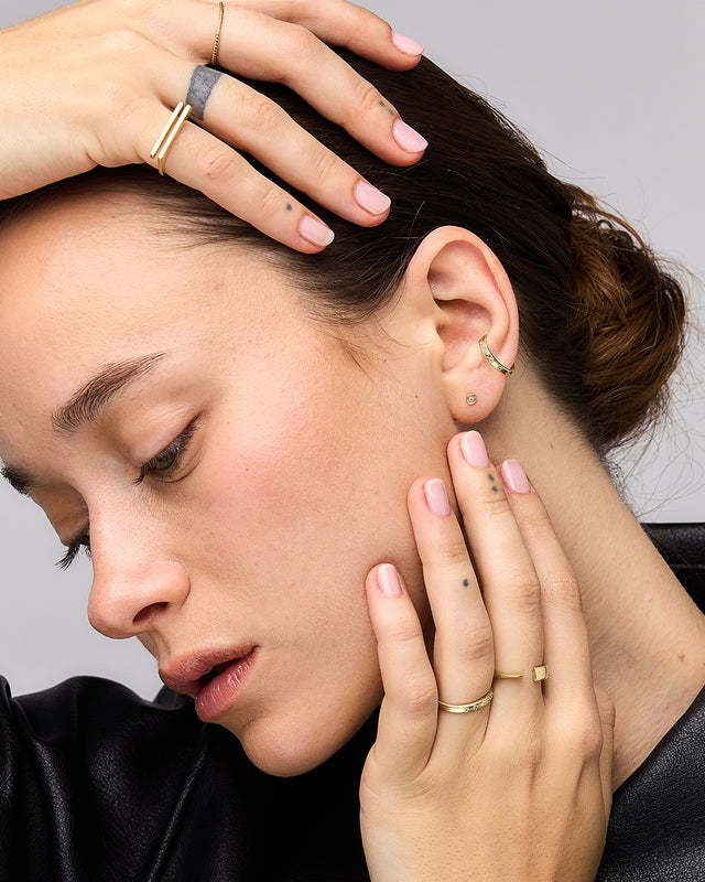Diamond Drift 14K Gold Cuff