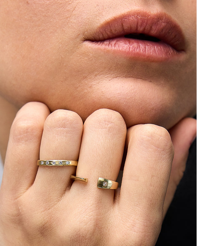 Diamond Drift 14K Gold Ring 