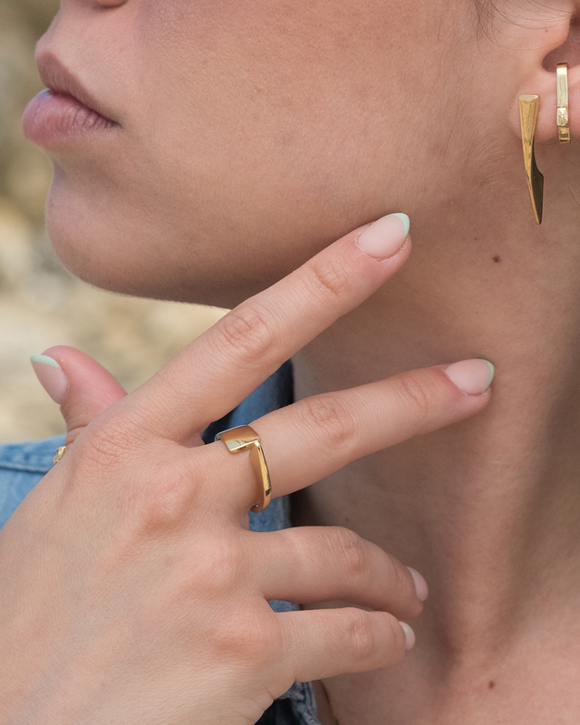 Flipper 14K Gold Ring
