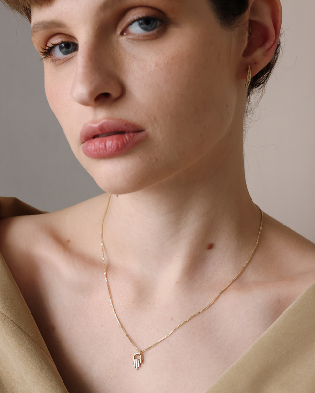 Hamsa 14k Gold Necklace