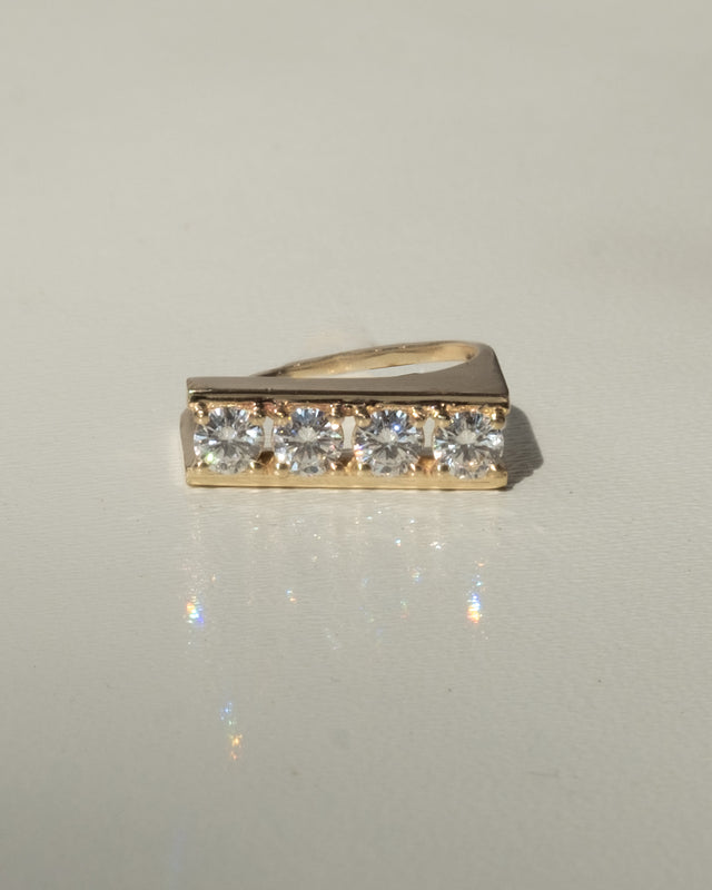 Replica Quadra 14K Gold Diamond Ring