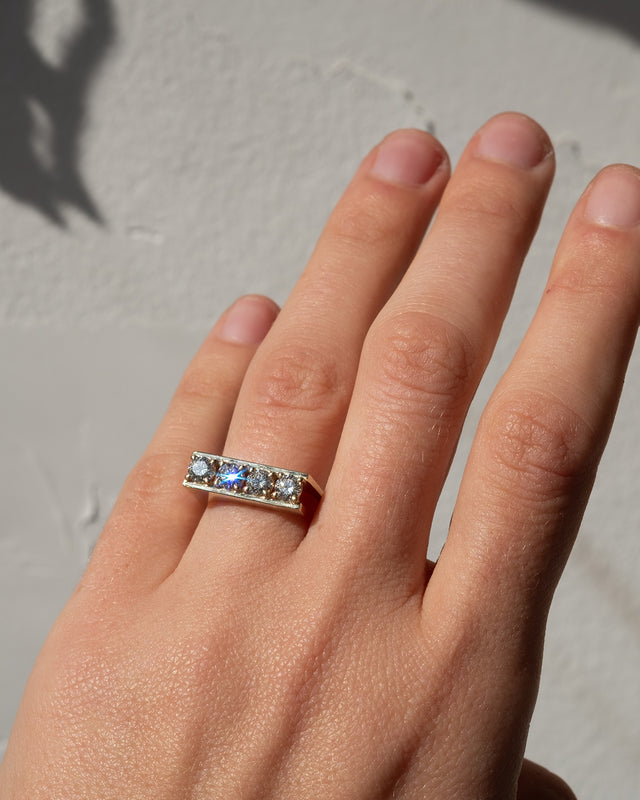 Replica Quadra 14K Gold Diamond Ring