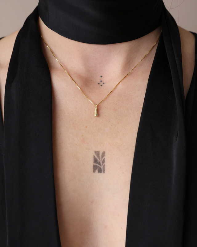 14K Gold Sulphur Necklace 