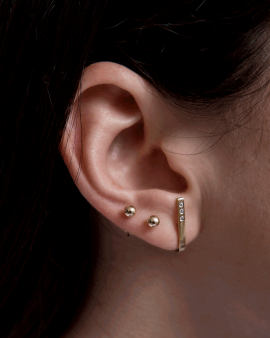 Replica 14K Gold Diamond Earring