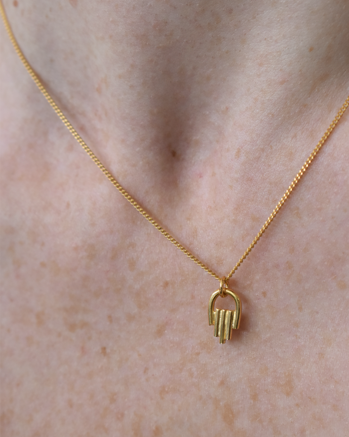 Hamsa 14k Gold Necklace